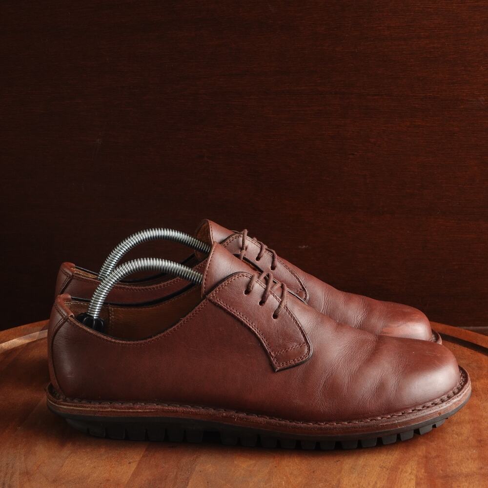 Trippen Derby Shoes Mens Size EU 42 US 9.5 Brown Leather Comfort Classic Casual